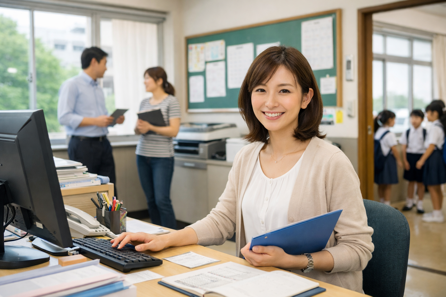 岸和田市内での学校事務　
