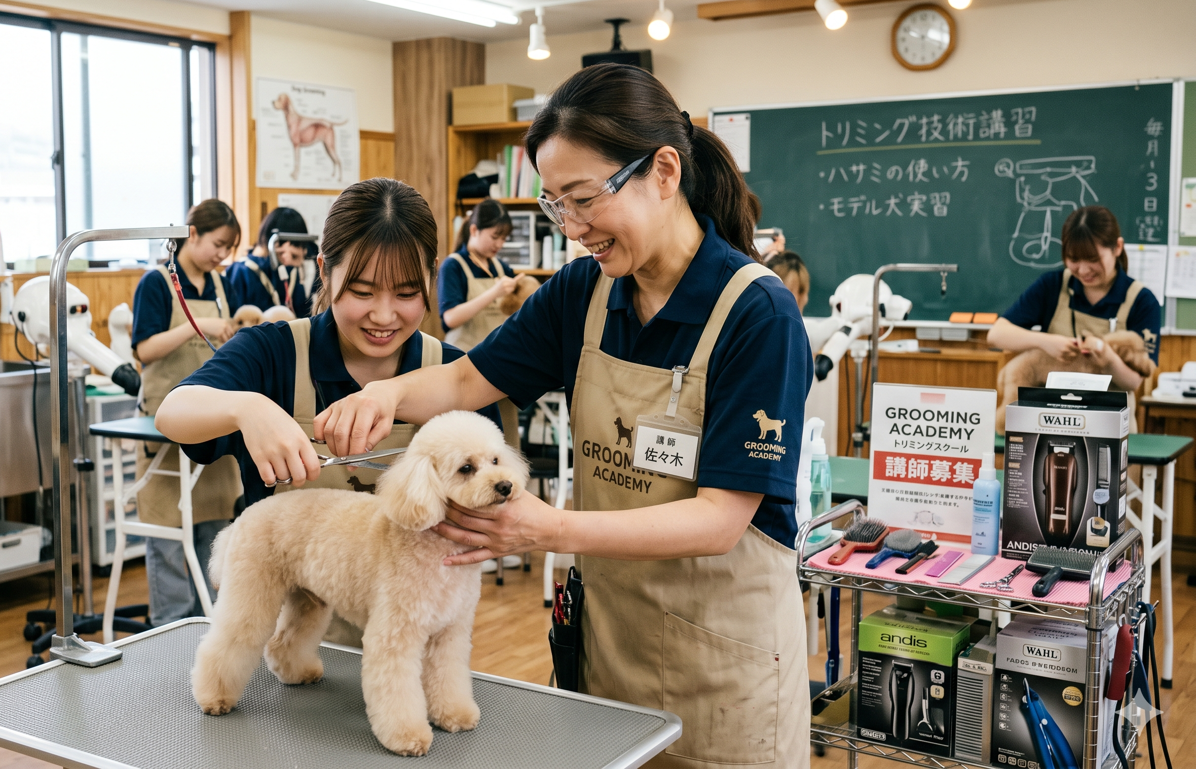 学校での非常勤トリマー講師♪
